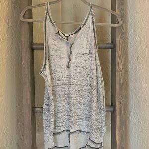 Nordstrom Casual Gray Sheer Tank Top